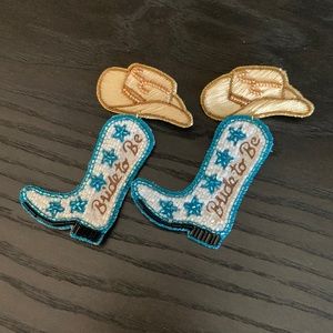 Cowboy Boot “Bride to Be” Earrings